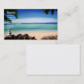 熱帯カリブのビーチの島の眺めの名刺 名刺 (正面/裏面)