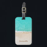 熱帯カリブのビーチ、波、砂 ラゲッジタグ<br><div class="desc">熱帯ターコイズカリブのビーチ、白い波、砂</div>