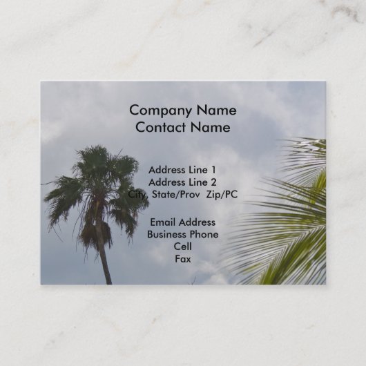 熱帯カードテンプレート 名刺 (正面)