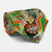 熱帯カーニバル猫 ネクタイ (ロール)