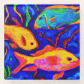 熱帯ガラスのコースター ガラスコースター (正面)