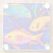 熱帯ガラスのコースター ガラスコースター (裏面)