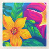 熱帯ガラスのコースター ガラスコースター (正面)