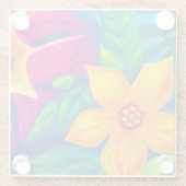 熱帯ガラスのコースター ガラスコースター (裏面)