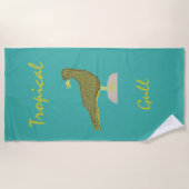 熱帯ガルブラウンビーチタオル ビーチタオル (正面)