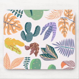 熱帯ガーデンピンクの背カラフル景の夏 マウスパッド