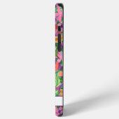 熱帯ガーリーかわいらし花の模様 iPhoneケース (左側面)