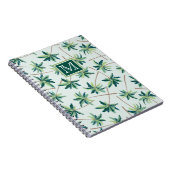 熱帯キツネの尾のやし|はあなたのイニシャルを加えます ノートブック (右側)