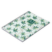 熱帯キツネの尾のやし|はあなたのイニシャルを加えます ノートブック (左側)