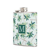 熱帯キツネの尾のやし|はあなたのイニシャルを加えます フラスク (左)