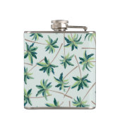 熱帯キツネの尾のやし|はあなたのイニシャルを加えます フラスク (裏面)