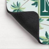 熱帯キツネの尾のやし|はあなたのイニシャルを加えます マウスパッド (コーナー)