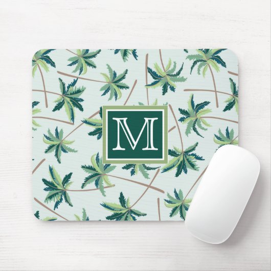 熱帯キツネの尾のやし|はあなたのイニシャルを加えます マウスパッド (マウス)