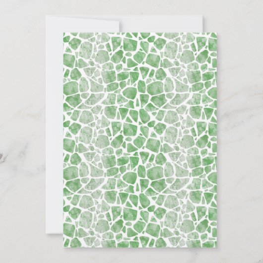 熱帯キリンとベビージャングルの赤ちゃんシャワー 招待状 (裏面)