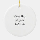 熱帯クリスマスのオーナメント セラミックオーナメント (裏面)