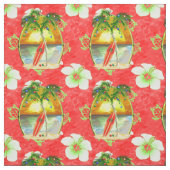 熱帯クリスマスのヤシの木 ファブリック (見本)