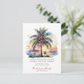 熱帯クリスマスの引っ越しのお知らせ 案内ポストカード (スタンド正面)