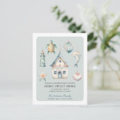 熱帯クリスマスの引っ越しのお知らせ 案内ポストカード (スタンド正面)