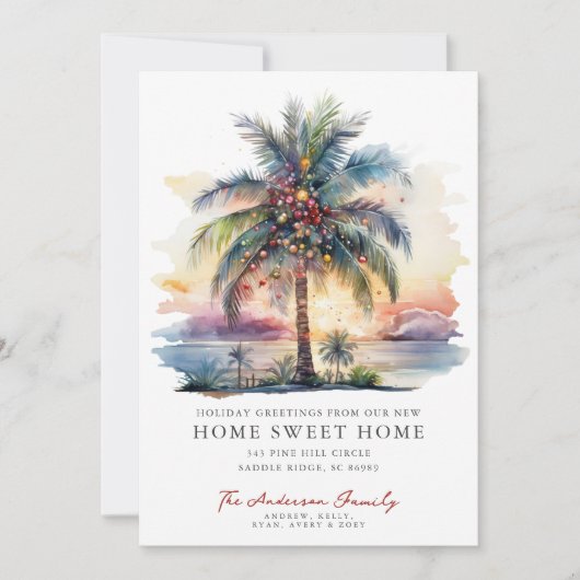 熱帯クリスマスの引っ越しのお知らせ 案内状 (正面)