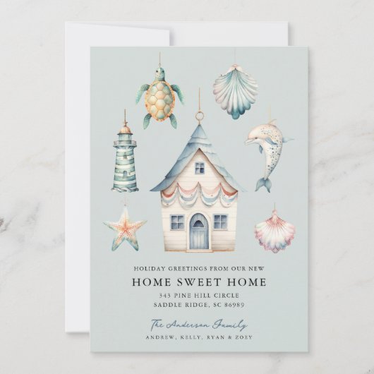 熱帯クリスマスの引っ越しのお知らせ 案内状 (正面)