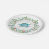 熱帯クリスマスウミガメ赤ちゃんシャワー ペーパープレート (アングル)