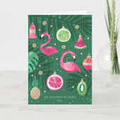 熱帯クリスマスオーナメントカスタム写真折り畳み カード (正面)