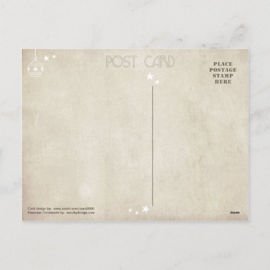 熱帯クリスマスオーナメント シーズンポストカード (裏面)