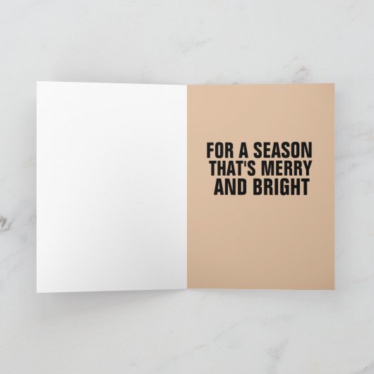 熱帯クリスマスカードビキニお尻ガールカード カード (内部)