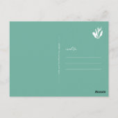 熱帯クリスマスカード水色ウミガメ ポストカード (裏面)