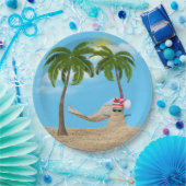 熱帯クリスマスサンドマンハンモック紙プラ ペーパープレート (パーティー)