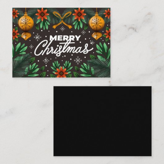 熱帯クリスマスズ贈答品クリスマス2021グリーティングカード 名刺 (正面/裏面)