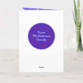 熱帯クリスマスツリーの雪の点メリークリスマス カード (裏面)