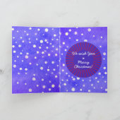 熱帯クリスマスツリーの雪の点メリークリスマス カード (内部)