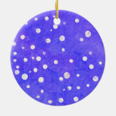 熱帯クリスマスツリーの雪の点メリークリスマス セラミックオーナメント (裏面)