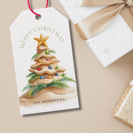 熱帯クリスマスツリー ギフトタグ