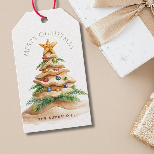 熱帯クリスマスツリー ギフトタグ