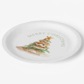 熱帯クリスマスツリー ペーパープレート (アングル)