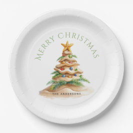 熱帯クリスマスツリー ペーパープレート