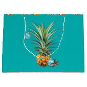熱帯クリスマスパイナップルラージ抱き枕 ラージペーパーバッグ (正面)