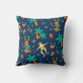 熱帯クリスマスパターン クッション (裏面)