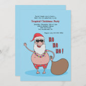 熱帯クリスマスパーティの招待状 招待状 (正面/裏面)