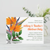 熱帯クリスマスパーティーバードオブパラダイスフラワー 招待状 (スタンド正面)