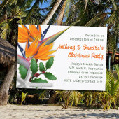熱帯クリスマスパーティーバードオブパラダイスフラワー 招待状