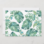 熱帯クリスマスパーティー水彩フラミンゴ 招待状 (裏面)