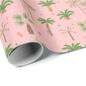 熱帯クリスマスパームツリーパターン ラッピングペーパー (ロールコーナー)