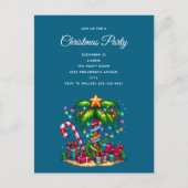 熱帯クリスマスパームツリー インビテーションポストカード (正面)