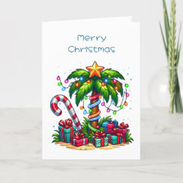 熱帯クリスマスパームツリー シーズンカード