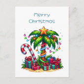 熱帯クリスマスパームツリー シーズンポストカード (正面)