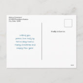 熱帯クリスマスパームツリー シーズンポストカード (裏面)