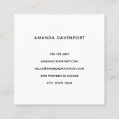 熱帯クリスマスパームツリー スクエア名刺 (裏面)